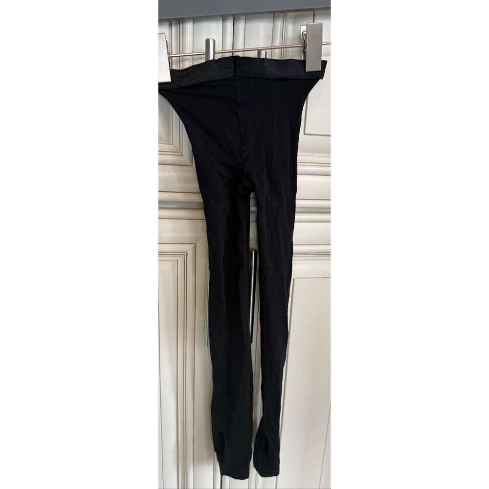 Capezio Women's High Rise Stretch Stirrup Dance Leggings Pants Black Size S/M